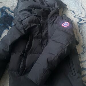 Black Canada goose Macmillan Jacket with Logo Patch